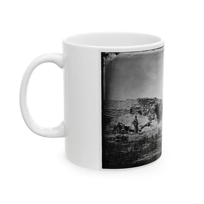 Morris Island, South Carolina. Naval Battery. Two 8-Inch Parrot Rifles. Breaching Battery Against Fort Sumter (U.S. Civil War) White Coffee Mug - Go Mug Yourself