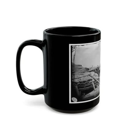 Morris Island, South Carolina. Naval Battery. Two 80-Pounder Whitworths. Breaching Battery Against Fort Sumpter (U.S. Civil War) Black Coffee Mug - Go Mug Yourself