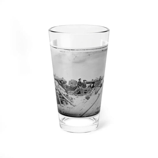 Morris Island, South Carolina. Naval Battery. Two 80-Pounder Whitworths. Breaching Battery Against Fort Sumpter (U.S. Civil War) Pint Glass 16oz 16oz - Go Mug Yourself