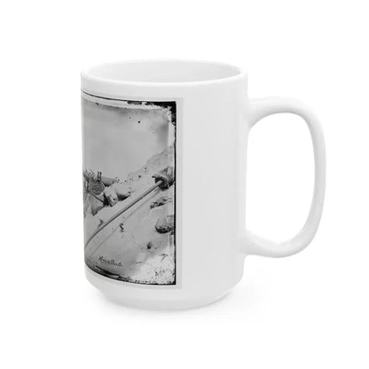 Morris Island, South Carolina. Naval Battery. Two 80-Pounder Whitworths. Breaching Battery Against Fort Sumpter (U.S. Civil War) White Coffee Mug - Go Mug Yourself
