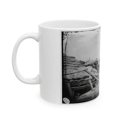 Morris Island, South Carolina. Naval Battery. Two 80-Pounder Whitworths. Breaching Battery Against Fort Sumpter (U.S. Civil War) White Coffee Mug - Go Mug Yourself