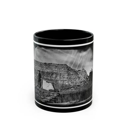 Morris Island, South Carolina. The  Marsh Battery  Or  Swamp Angel  After The Explosion, August 22, 1863 (U.S. Civil War) Black Coffee Mug 11oz - Go Mug Yourself