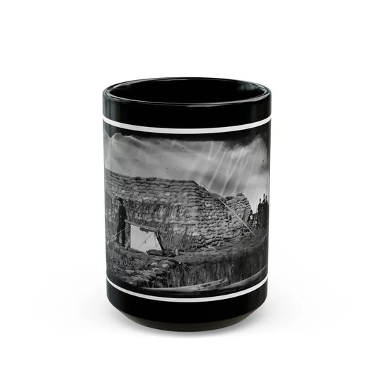 Morris Island, South Carolina. The  Marsh Battery  Or  Swamp Angel  After The Explosion, August 22, 1863 (U.S. Civil War) Black Coffee Mug 15oz - Go Mug Yourself