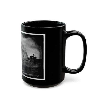 Morris Island, South Carolina. The  Marsh Battery  Or  Swamp Angel  After The Explosion, August 22, 1863 (U.S. Civil War) Black Coffee Mug - Go Mug Yourself
