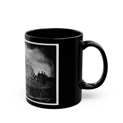 Morris Island, South Carolina. The  Marsh Battery  Or  Swamp Angel  After The Explosion, August 22, 1863 (U.S. Civil War) Black Coffee Mug - Go Mug Yourself