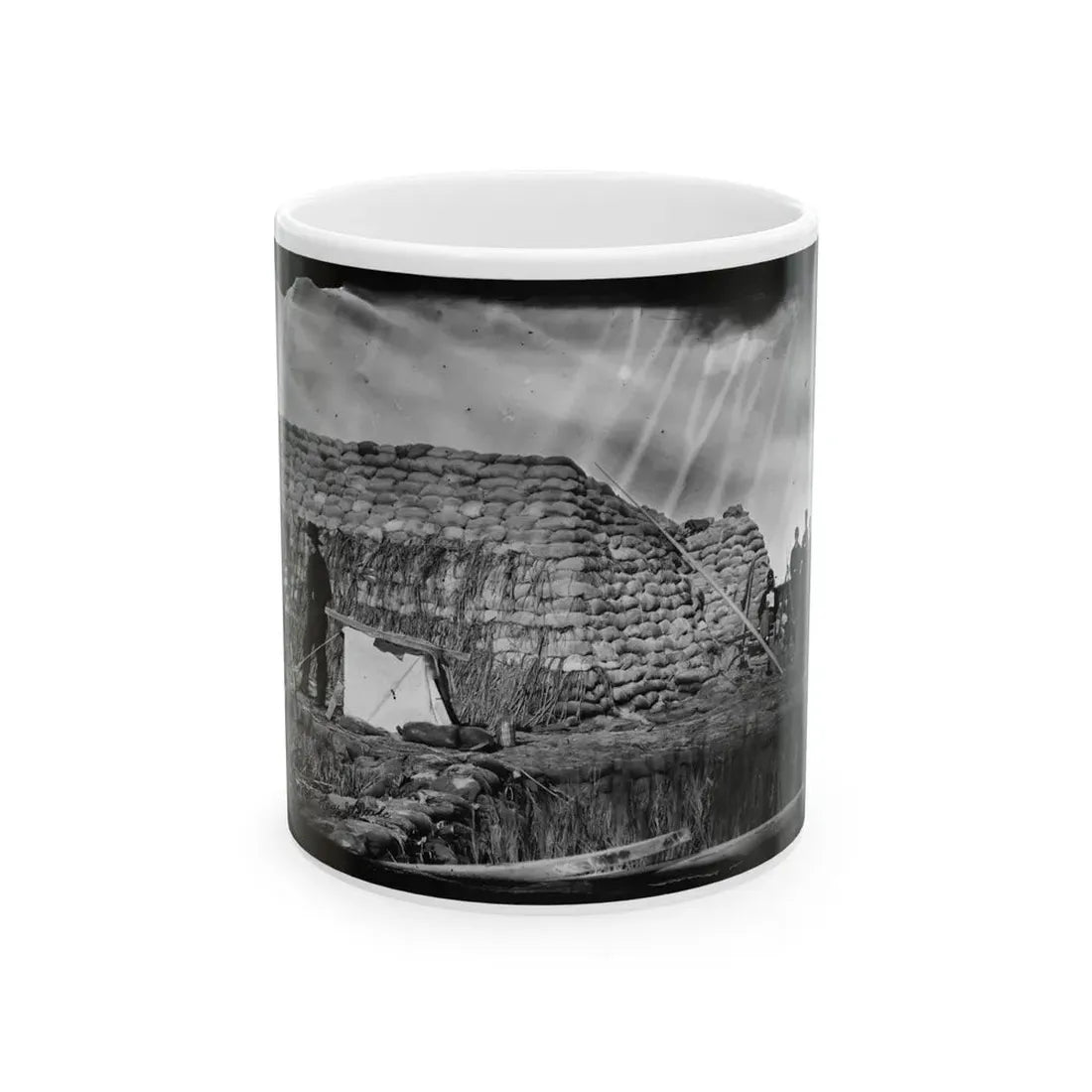 Morris Island, South Carolina. The  Marsh Battery  Or  Swamp Angel  After The Explosion, August 22, 1863 (U.S. Civil War) White Coffee Mug 11oz - Go Mug Yourself