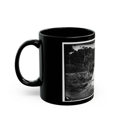 Morris Island, South Carolina. Two Men In Front Of Tent (U.S. Civil War) Black Coffee Mug - Go Mug Yourself