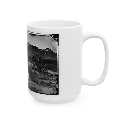 Morris Island, South Carolina. Two Men In Front Of Tent (U.S. Civil War) White Coffee Mug - Go Mug Yourself