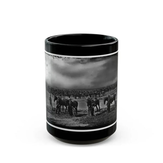 Morris Island, South Carolina. Unidentified Artillery Unit 001 (U.S. Civil War) Black Coffee Mug 15oz - Go Mug Yourself