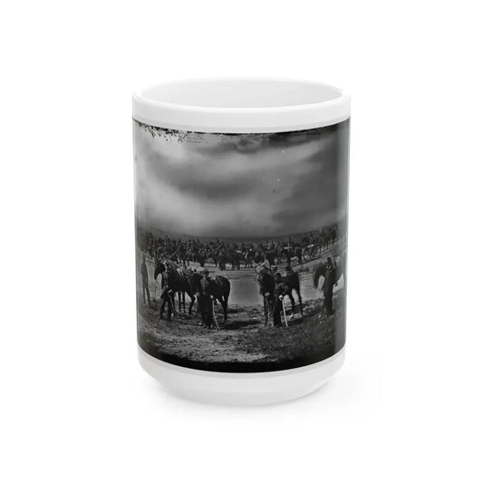 Morris Island, South Carolina. Unidentified Artillery Unit 001 (U.S. Civil War) White Coffee Mug 15oz - Go Mug Yourself