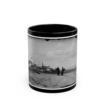 Morris Island, South Carolina. Unidentified Camp 001 (U.S. Civil War) Black Coffee Mug 11oz - Go Mug Yourself