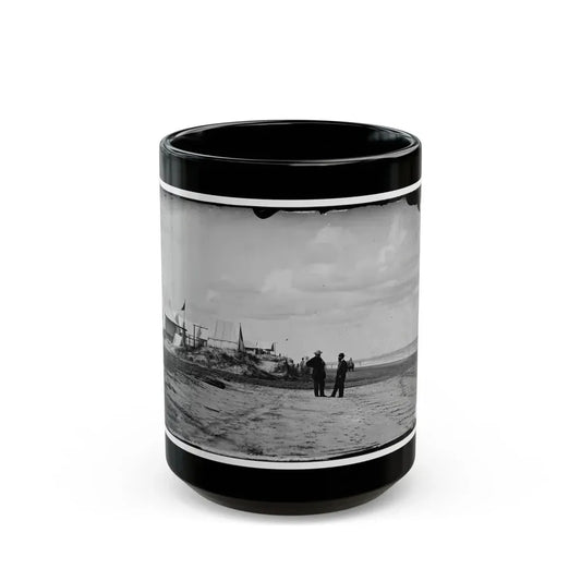 Morris Island, South Carolina. Unidentified Camp 001 (U.S. Civil War) Black Coffee Mug 15oz - Go Mug Yourself