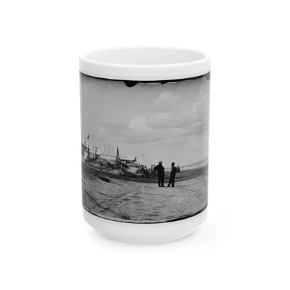 Morris Island, South Carolina. Unidentified Camp 001 (U.S. Civil War) White Coffee Mug 15oz - Go Mug Yourself