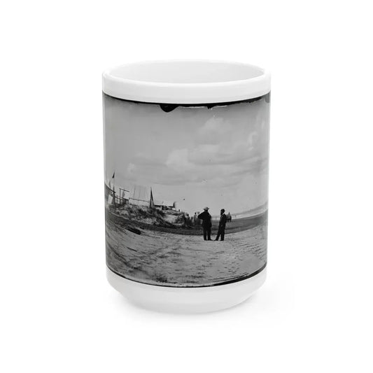 Morris Island, South Carolina. Unidentified Camp 001 (U.S. Civil War) White Coffee Mug 15oz - Go Mug Yourself