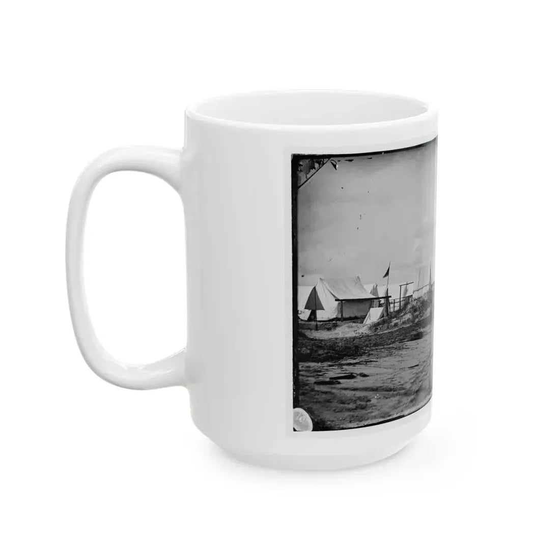 Morris Island, South Carolina. Unidentified Camp 001 (U.S. Civil War) White Coffee Mug - Go Mug Yourself