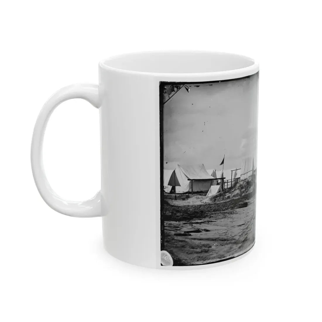Morris Island, South Carolina. Unidentified Camp 001 (U.S. Civil War) White Coffee Mug - Go Mug Yourself