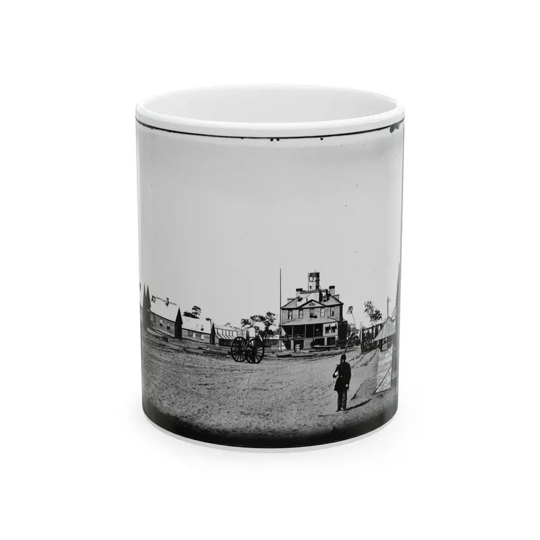 Morris Island, South Carolina. Unidentified Camp 005 (U.S. Civil War) White Coffee Mug 11oz - Go Mug Yourself