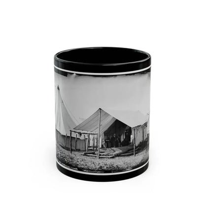 Morris Island, South Carolina. Unidentified Camp Scene (U.S. Civil War) Black Coffee Mug 11oz - Go Mug Yourself