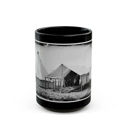 Morris Island, South Carolina. Unidentified Camp Scene (U.S. Civil War) Black Coffee Mug 15oz - Go Mug Yourself