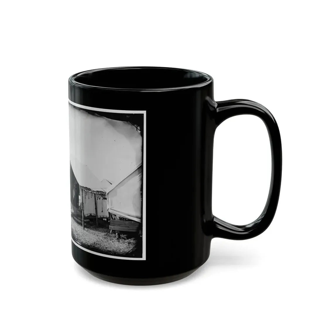 Morris Island, South Carolina. Unidentified Camp Scene (U.S. Civil War) Black Coffee Mug - Go Mug Yourself