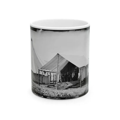 Morris Island, South Carolina. Unidentified Camp Scene (U.S. Civil War) White Coffee Mug 11oz - Go Mug Yourself