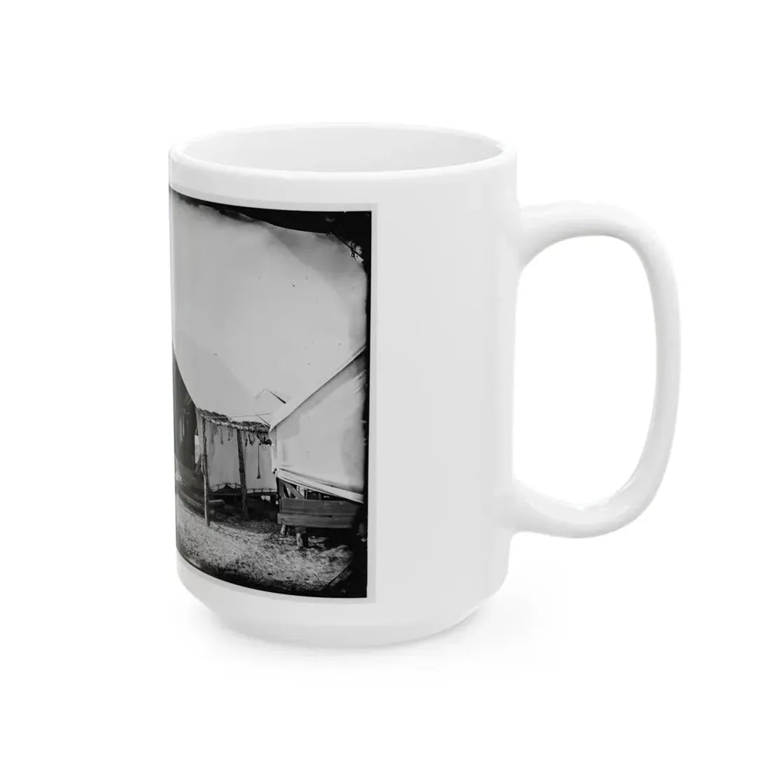 Morris Island, South Carolina. Unidentified Camp Scene (U.S. Civil War) White Coffee Mug - Go Mug Yourself