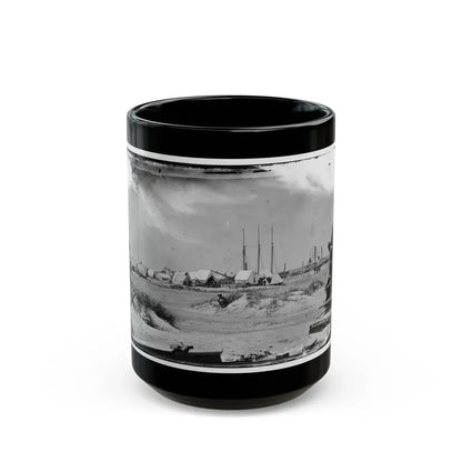Morris Island, South Carolina. Unidentified Camp (U.S. Civil War) Black Coffee Mug 15oz - Go Mug Yourself