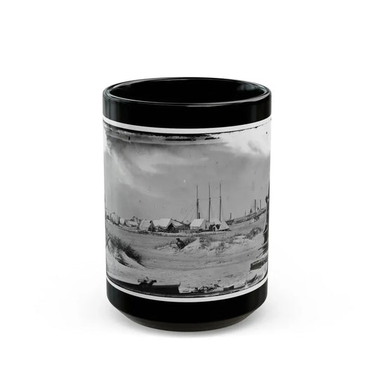 Morris Island, South Carolina. Unidentified Camp (U.S. Civil War) Black Coffee Mug 15oz - Go Mug Yourself