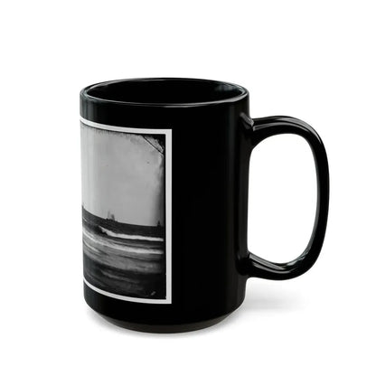 Morris Island, South Carolina. U.S. Fleet Offshore (U.S. Civil War) Black Coffee Mug - Go Mug Yourself