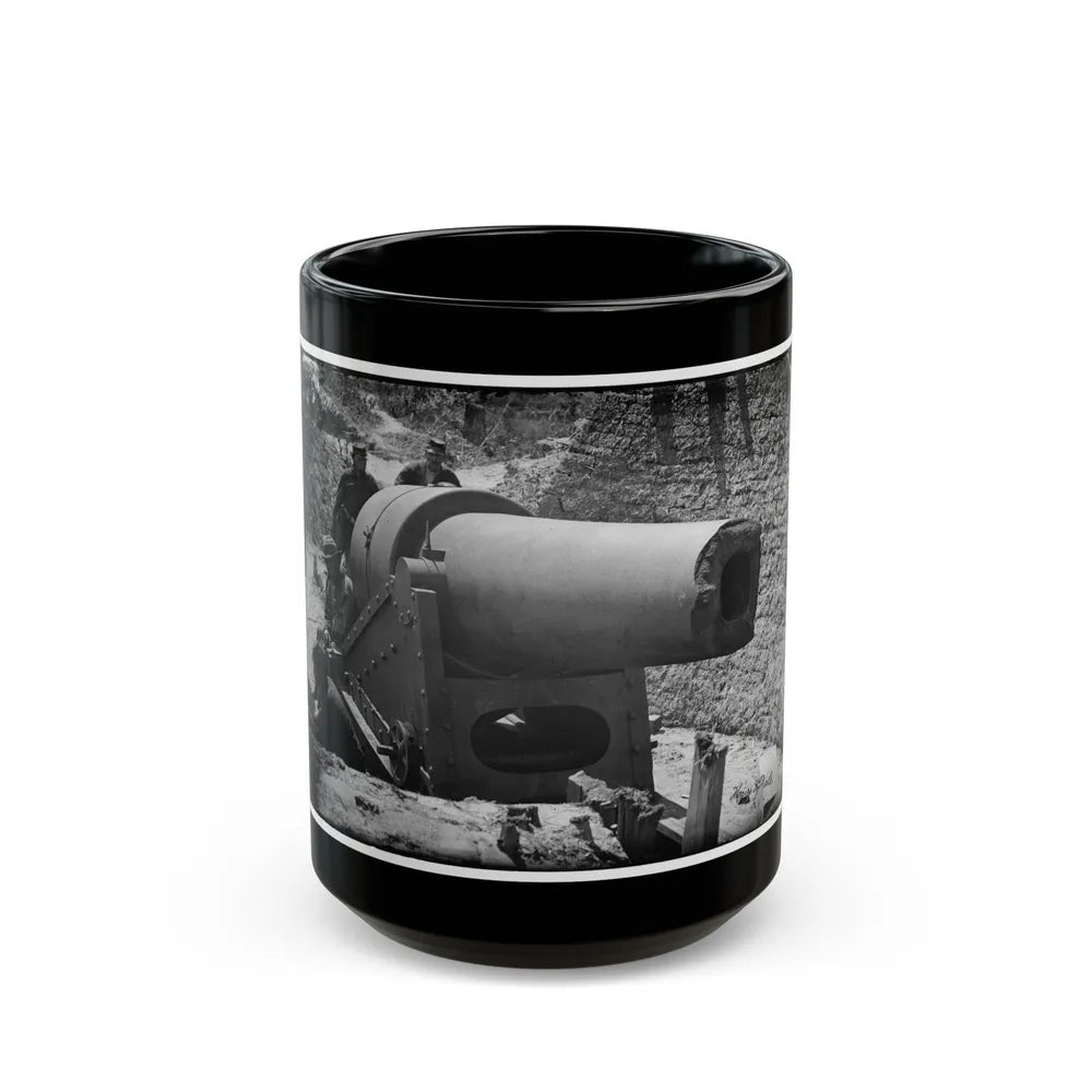 Morris Island, South Carolina. 300-Poinder Parrot Rifle After Bursting Of Muzzle (U.S. Civil War) Black Coffee Mug-15oz-Go Mug Yourself