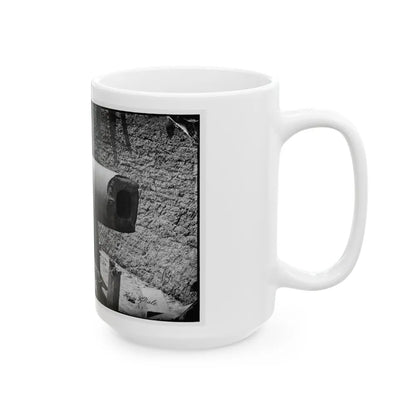 Morris Island, South Carolina. 300-Poinder Parrot Rifle After Bursting Of Muzzle (U.S. Civil War) White Coffee Mug-Go Mug Yourself