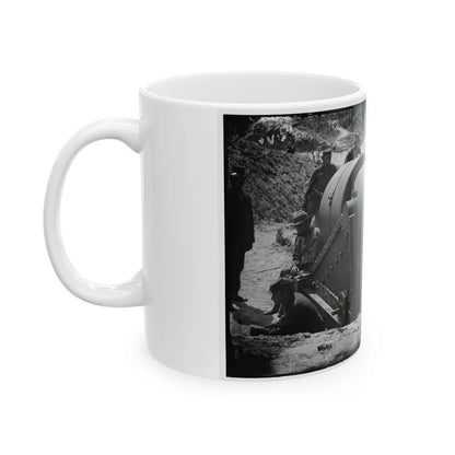 Morris Island, South Carolina. 300-Poinder Parrot Rifle After Bursting Of Muzzle (U.S. Civil War) White Coffee Mug-Go Mug Yourself