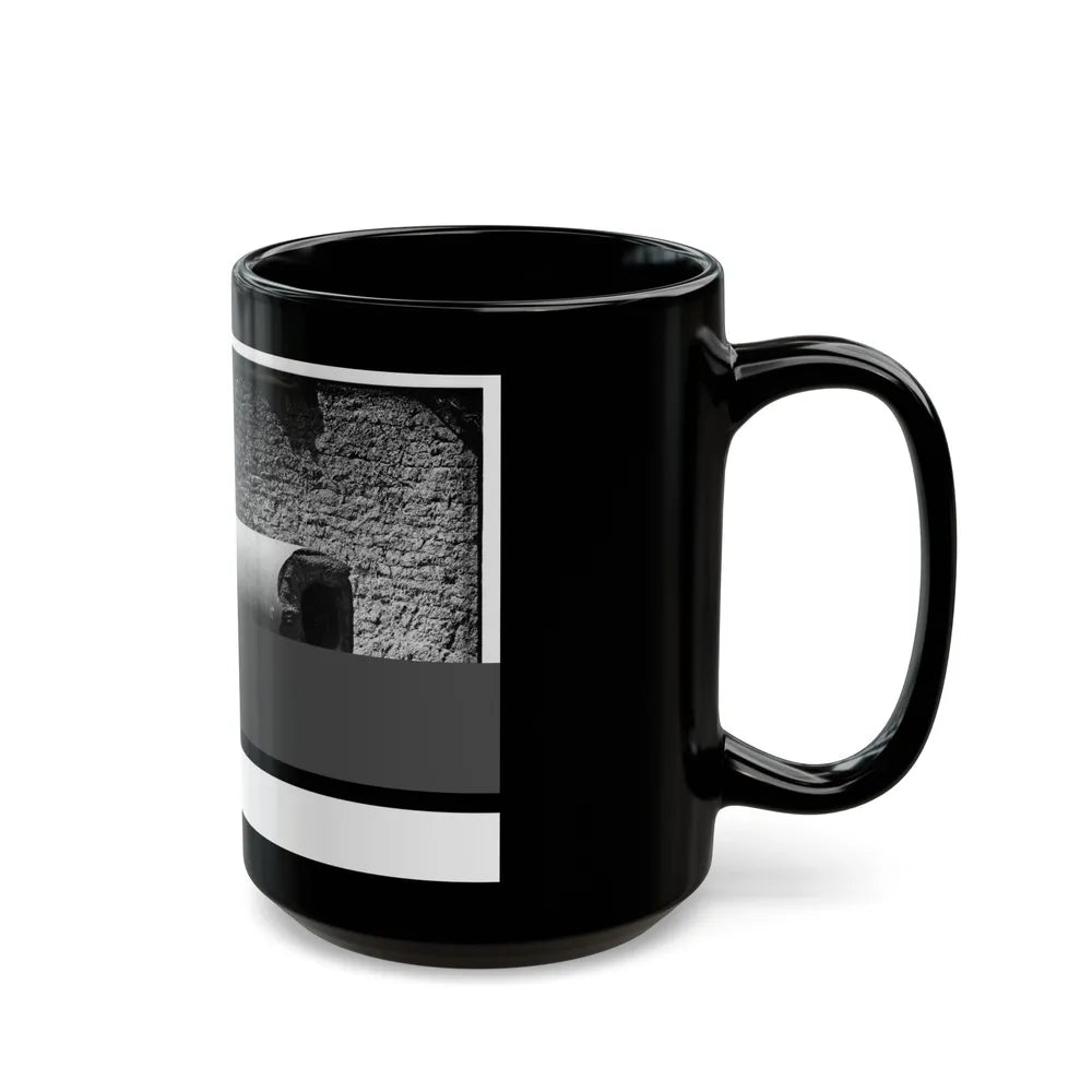 Morris Island, South Carolina. 300-Pounder Parrot Rifle After Bursting Of Muzzle (U.S. Civil War) Black Coffee Mug-Go Mug Yourself