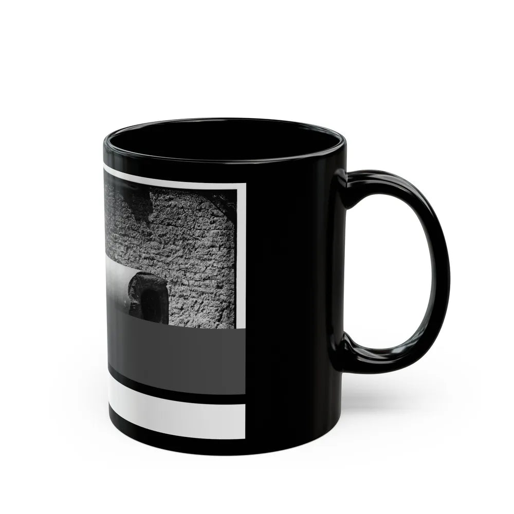 Morris Island, South Carolina. 300-Pounder Parrot Rifle After Bursting Of Muzzle (U.S. Civil War) Black Coffee Mug-Go Mug Yourself