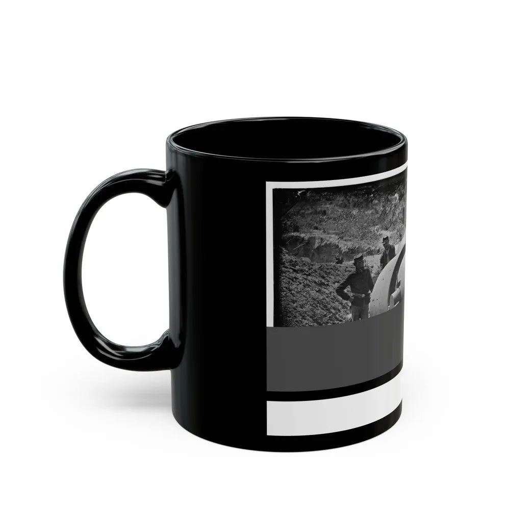 Morris Island, South Carolina. 300-Pounder Parrot Rifle After Bursting Of Muzzle (U.S. Civil War) Black Coffee Mug-Go Mug Yourself