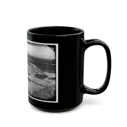 Morris Island, South Carolina. Battery Hays. One 8-Inch Parrot Rifle, Dismounted. Breaching Battery Against Fort Sumter (U.S. Civil War) Black Coffee Mug-Go Mug Yourself