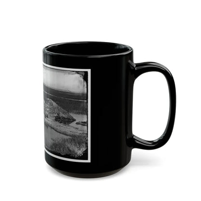 Morris Island, South Carolina. Battery Hays. One 8-Inch Parrot Rifle Dismounted. Breaching Battery Against Fort Sumter (U.S. Civil War) Black Coffee Mug-Go Mug Yourself