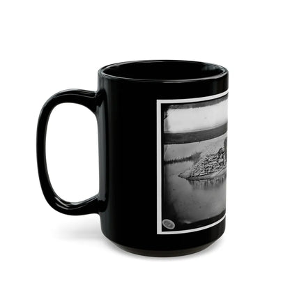 Morris Island, South Carolina. Battery Hays. One 8-Inch Parrot Rifle, Dismounted. Breaching Battery Against Fort Sumter (U.S. Civil War) Black Coffee Mug-Go Mug Yourself