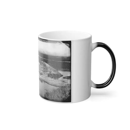 Morris Island, South Carolina. Battery Hays. One 8-Inch Parrot Rifle, Dismounted. Breaching Battery Against Fort Sumter (U.S. Civil War) Color Changing Coffee Mug 11oz-Go Mug Yourself