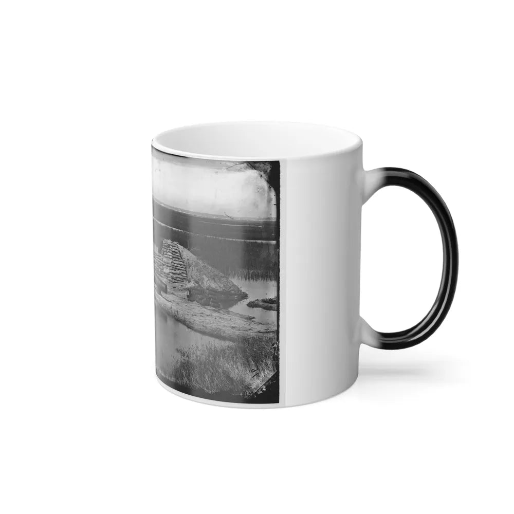 Morris Island, South Carolina. Battery Hays. One 8-Inch Parrot Rifle Dismounted. Breaching Battery Against Fort Sumter (U.S. Civil War) Color Changing Coffee Mug 11oz-Go Mug Yourself