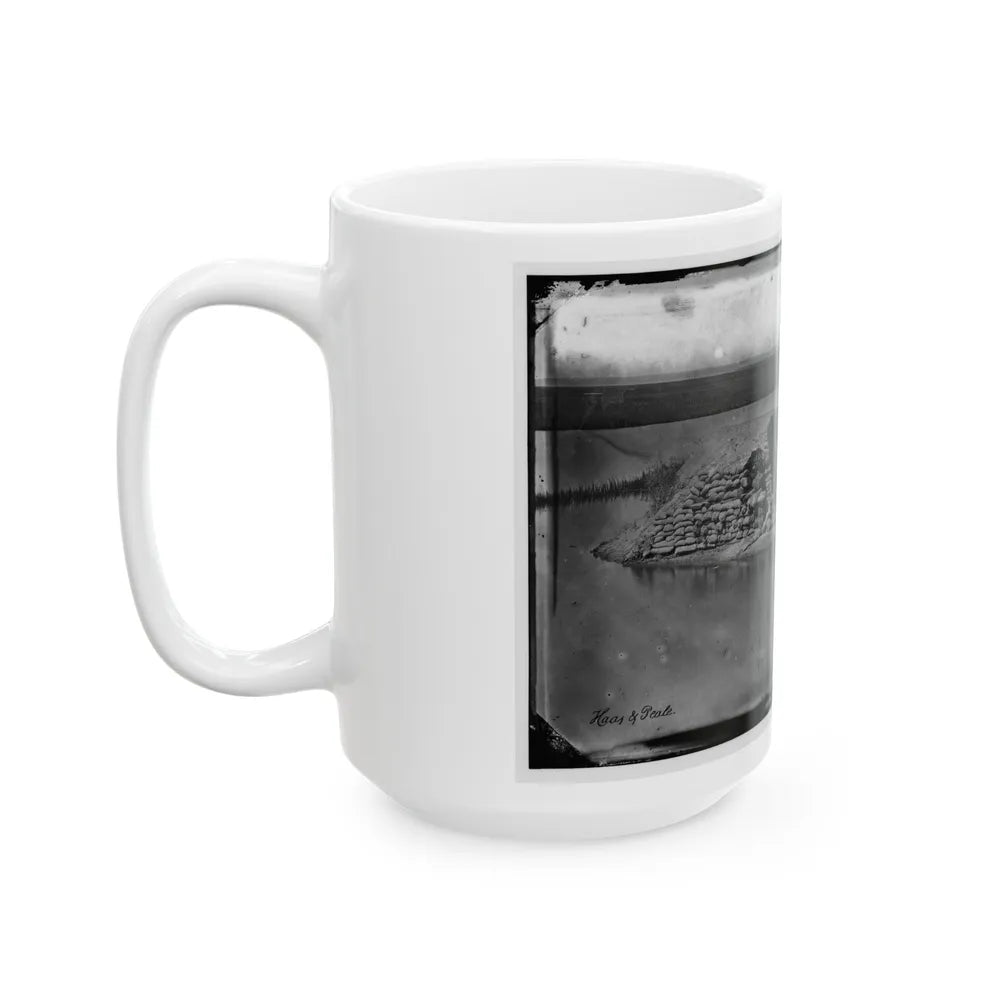 Morris Island, South Carolina. Battery Hays. One 8-Inch Parrot Rifle Dismounted. Breaching Battery Against Fort Sumter (U.S. Civil War) White Coffee Mug-Go Mug Yourself
