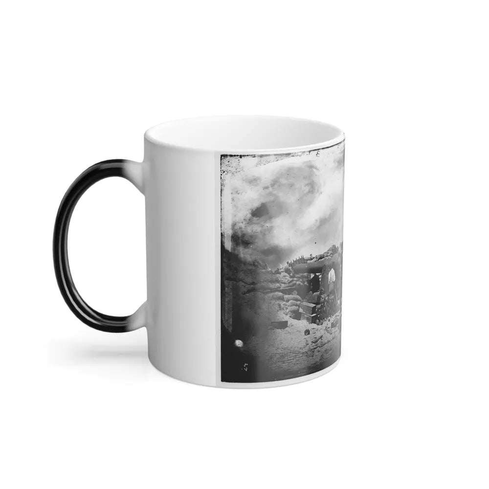 Morris Island, South Carolina. Battery Rosecrans. Three 100-Pounder Parrot Rifles. Breaching Battery Against Fort Sumter (U.S. Civil War) Color Changing Coffee Mug 11oz-Go Mug Yourself