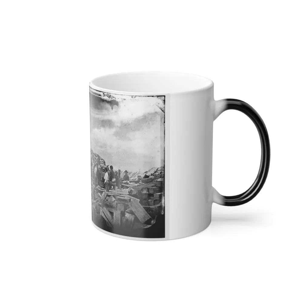 Morris Island, South Carolina. Battery Rosecrans. Three 100-Pounder Parrot Rifles. Breaching Battery Against Fort Sumter (U.S. Civil War) Color Changing Coffee Mug 11oz-Go Mug Yourself