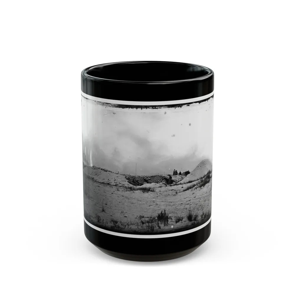 Morris Island, South Carolina. Battery Weed. Five 10-Inch Siege Mortars (U.S. Civil War) Black Coffee Mug-15oz-Go Mug Yourself