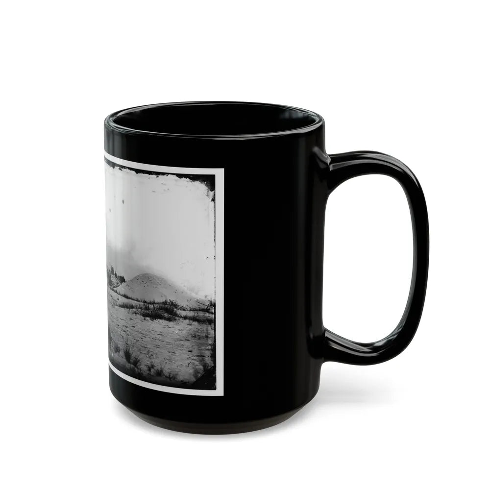 Morris Island, South Carolina. Battery Weed. Five 10-Inch Siege Mortars (U.S. Civil War) Black Coffee Mug-Go Mug Yourself