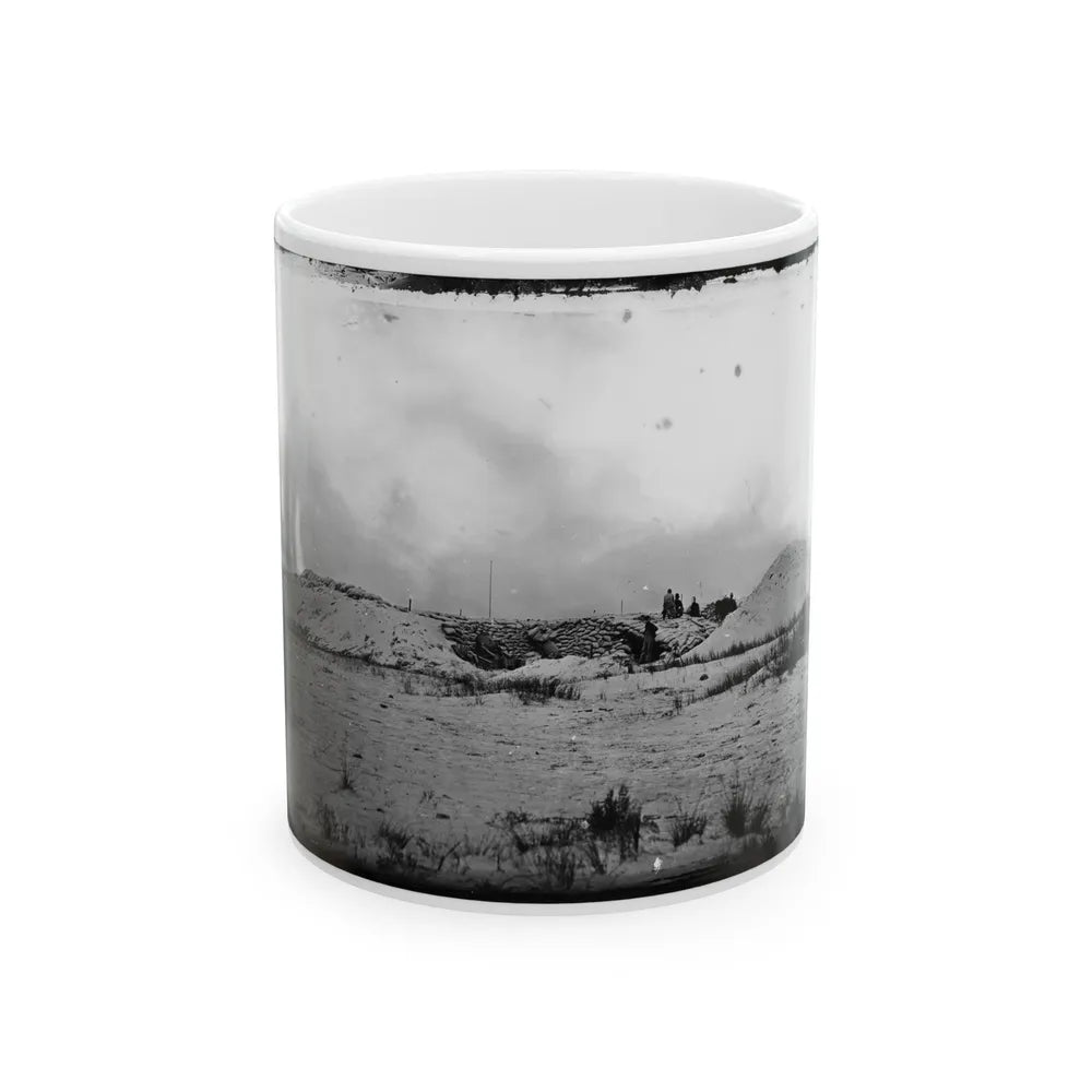 Morris Island, South Carolina. Battery Weed. Five 10-Inch Siege Mortars (U.S. Civil War) White Coffee Mug-11oz-Go Mug Yourself