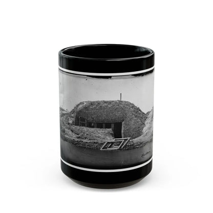 Morris Island, South Carolina. Bombproof For Telegraph Operator In Trenches (U.S. Civil War) Black Coffee Mug-15oz-Go Mug Yourself