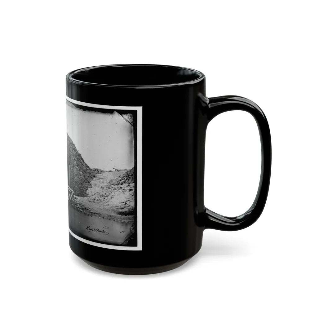 Morris Island, South Carolina. Bombproof For Telegraph Operator In Trenches (U.S. Civil War) Black Coffee Mug-Go Mug Yourself