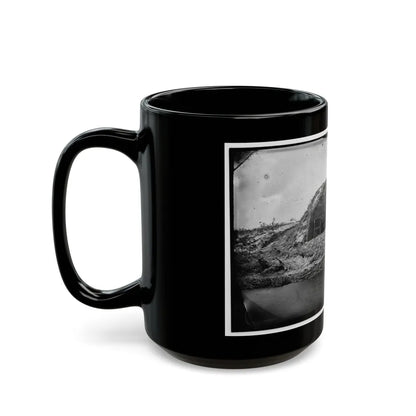 Morris Island, South Carolina. Bombproof For Telegraph Operator In Trenches (U.S. Civil War) Black Coffee Mug-Go Mug Yourself