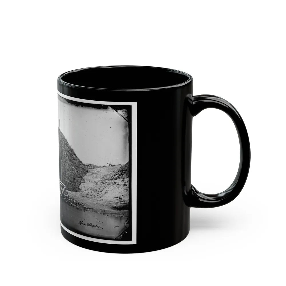 Morris Island, South Carolina. Bombproof For Telegraph Operator In Trenches (U.S. Civil War) Black Coffee Mug-Go Mug Yourself